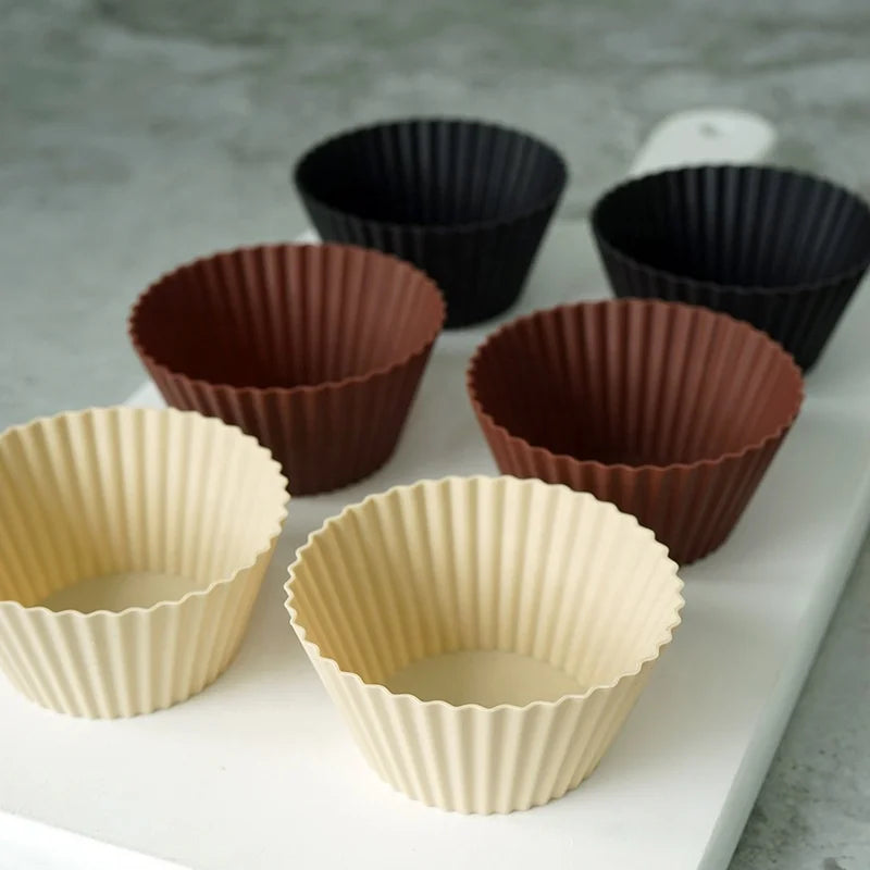 Food Grade Silicone Cupcake Mould Reusable Nonstick Pastry Muffin Mold Cake Tools