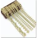 A Wholesale 17mm Guipure Gold Embroidery Wave Lace Trim High Quality French Ribbon Wedding Dresses Garments Accessories XYJB01