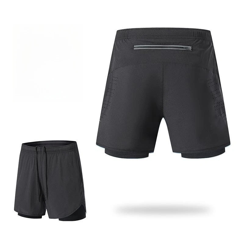 New Design Mujer Zipper Pockets Custom Running Jogging for Men Gym Shorts With Liner