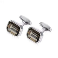 Wholesale Coffee Brown Crystal Diamond Elegant Cufflink Custom Mens Suit Shirt Fashion Accessory Wedding Tuxedo Trendy Jewelry