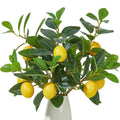 Artificial Lemons Tree Branches Greenery Stem Lemon Branch with Lifelike Leaves Lemon Plant for Home Dining Table Kitchen Decor