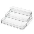 Kitchen Household Cosmetic Makeup Storage Shelf Organizer Desktop Acrylic Clear Steps 3 Layer Condiment Spice Rack