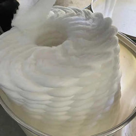 Recycled Polyamide Nylon Tops GRS with TC 3DX88-120mm Semi-Dull White Dope Dyed Textile Raw Pattern 6 Nylon Material Black Color