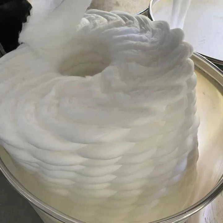 Recycled Polyamide Nylon Tops GRS with TC 3DX88-120mm Semi-Dull White Dope Dyed Textile Raw Pattern 6 Nylon Material Black Color