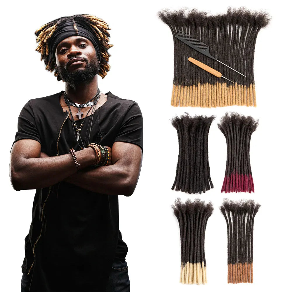 BLT Fast Delieve Wholesale Brazilian Remy Hair Natural Dreadlock Extensions Handmade Soft Crochet Braiding Loc Extensions Sale