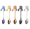 Cute Cartoon Dog Handle Stainless Steel Spoon 304 Metal Hanging Coffee Spoon