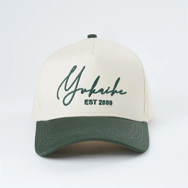 5 Panel Baseball Caps Custom Embroidery LogoA Frame Structured Two Tone Hats for Men
