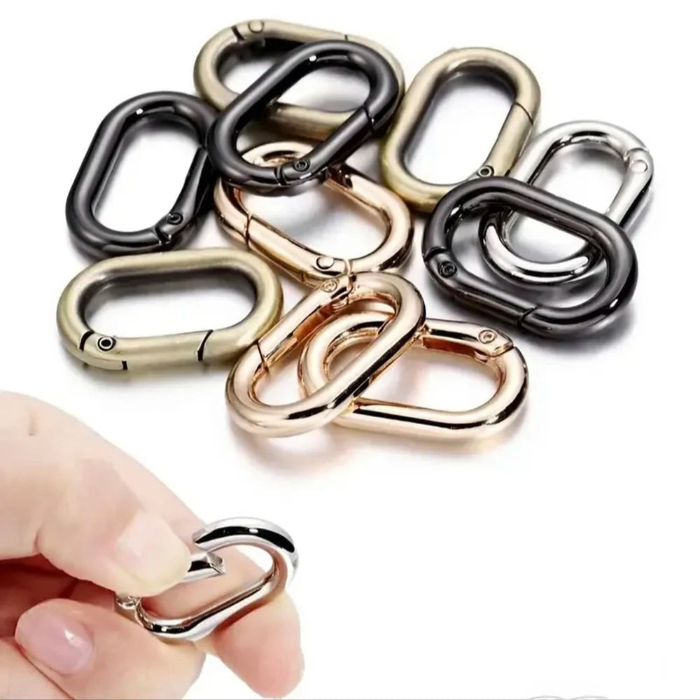 High Quality Zinc Alloy Oval Carabiner with Different Sizes Snap Hooks for Luggage Hooks