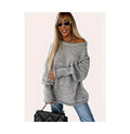 High Quality Winter Casual Leisure Street Style Knitted Crew Neck Loose Imitation Cashmere Sweater with Front Logo for Women