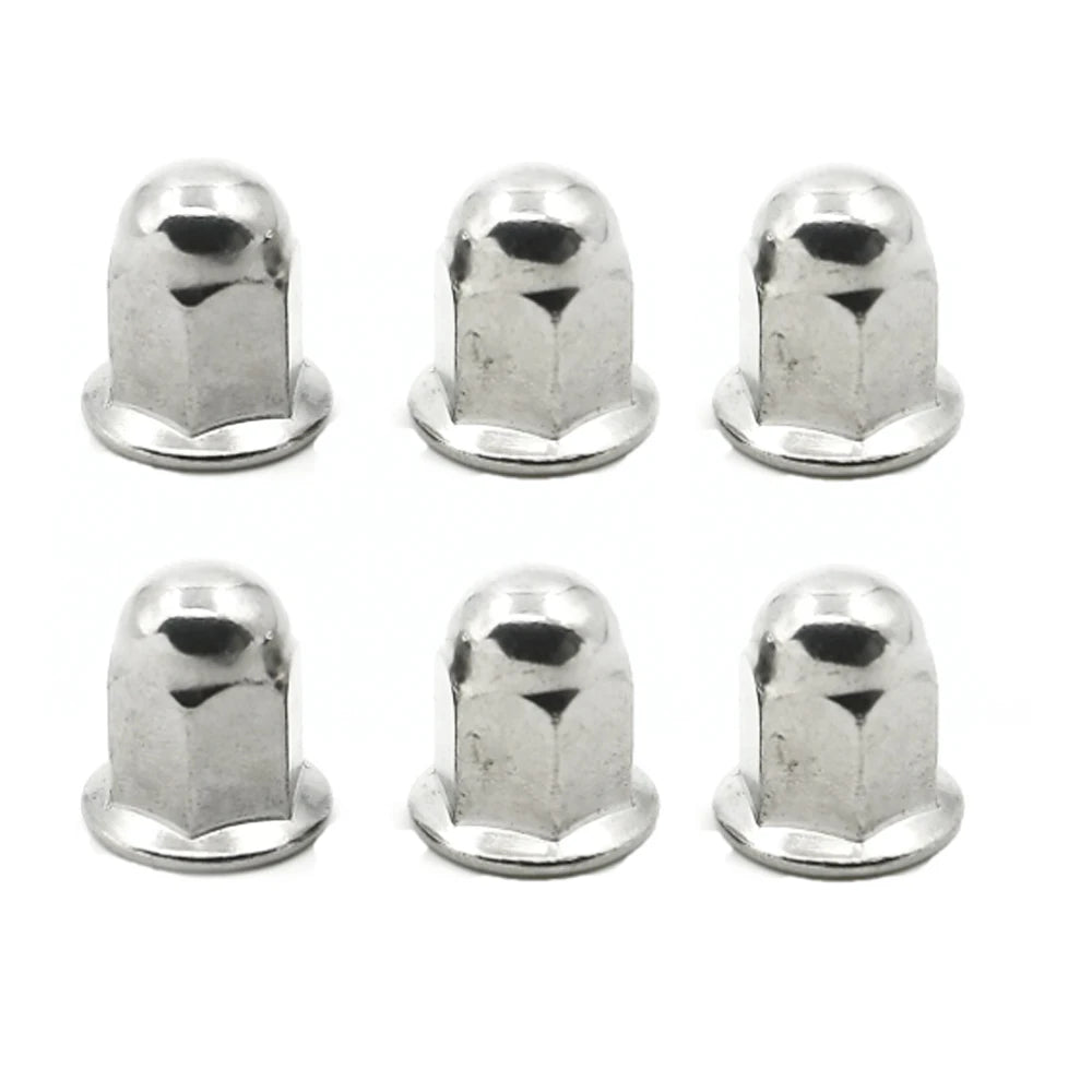 Custom CNC Turning Parts Metal Plastic 33mm Truck Wheel Nut Covers Nickel Plated Polished