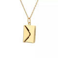 New Valentine Gifts Envelope Pendant Titanium Steel Necklace Fashion Women Jewelry Collar Chain Letter Loveyou Pendant Necklace