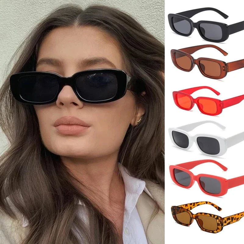 Small Rectangle Sunglasses Women Oval Vintage Brand Designer Square Sun Glasses for Women Shades Female Eyewear Anti-glare