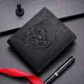 Men's Short Open Closure Wallet 3D Relief Tiger Head Pattern Multi-card Slot Waterproof Polyester Lining Credit Card Bag MegaBDM
