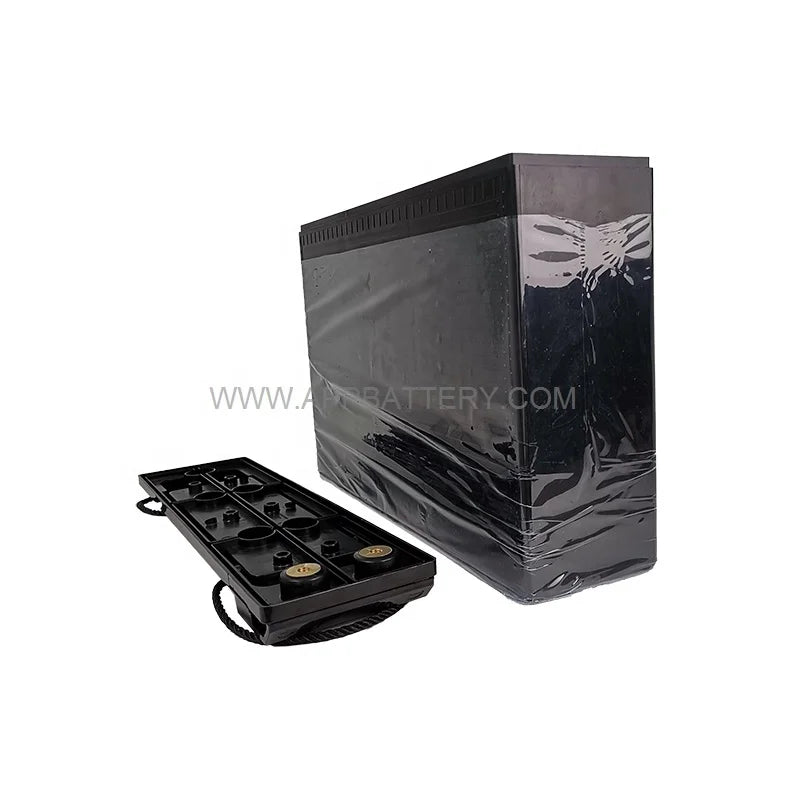 E&J EJ12-6FM100 12V Slim Prismatic Lithium Battery Box Empty Black CE Certified ABS 397x107x298mm