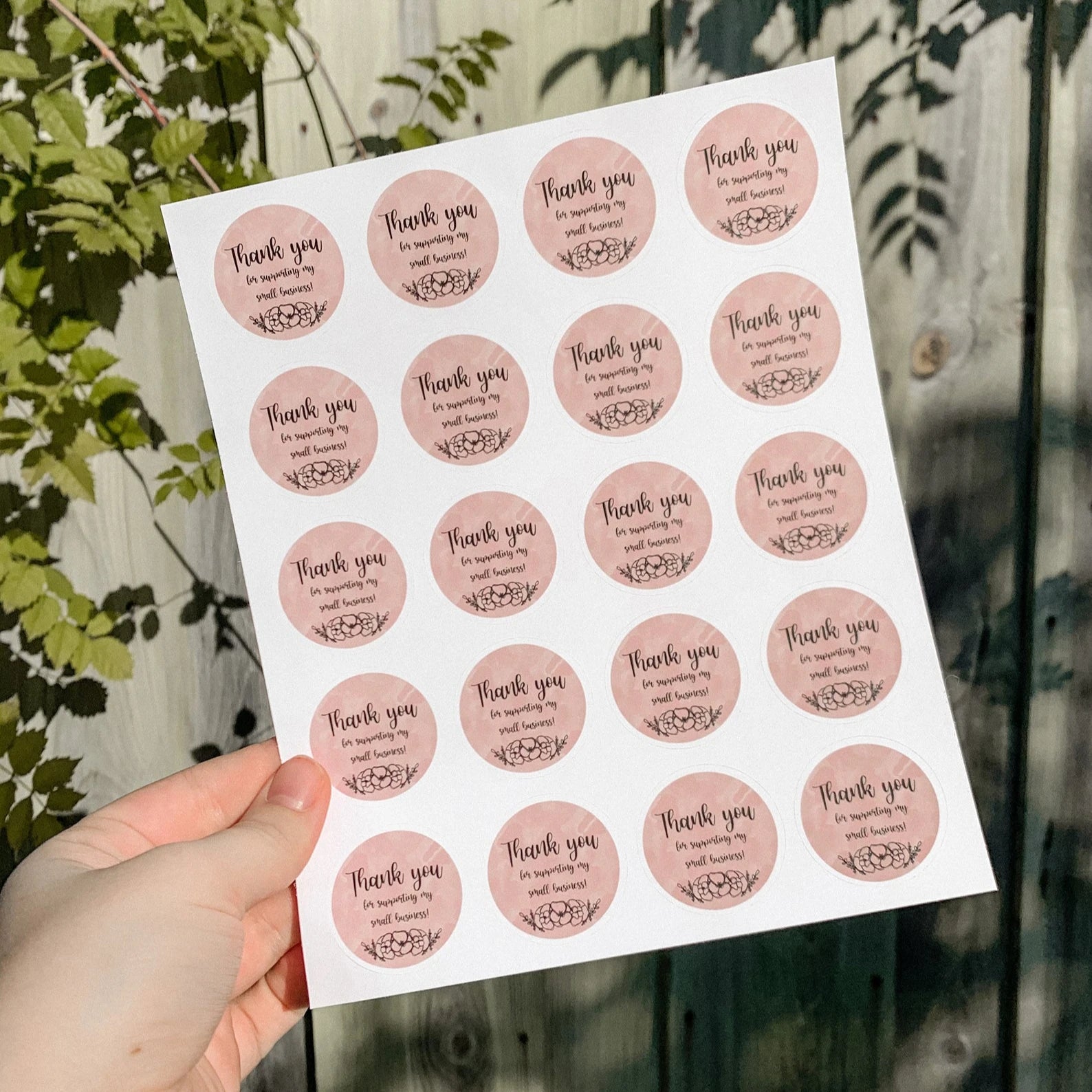 Low MOQ Custom Logo Thank You Stickers for My Supporting Small Business