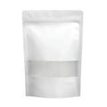 White Kraft Paper Bags With Window Reusable Stand up Zip Lock Pouches Kraft Paper Packaging Food Storage Bags Customized Logo