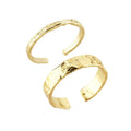 FUAMAY 925 Sterling Silver Ring Thick Wide Ring Bands Unisex Hammered Ring