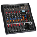 Biner DX6 Profesional 6 Channel Mixing Console 48V Phantonpower Supply DJ Audio Mixer/usb Audio Mixer MegaBDM