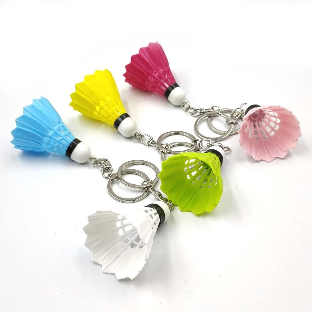 Sports Keychain Souvenir Gift Key Ring Badminton Shuttlecork Keychains