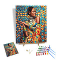 African Woman Hand-painted on Canvas Diy Paint by Numbers Kit Without Frame Portrait Home Bedroom Wall Art
