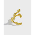 Sterling Silver Ring 925 Minimalist Irregular Latest Designer Rings