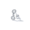 925 Sterling Silver Luxury Ins Accessories Diamond Cartilage Stud Earrings Gold Plated Korean Fine Piercing Earrings for Parties