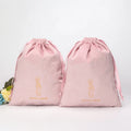 Professional Custom Printed Drawstring Jewelry Bags Pink Velvet Pouch Bag With Rope