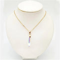 Wholesale Colorful Crystal 3D Glass Shoe Pendant Necklace