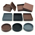 OEM Square Rubber Furniture Caster Cups Factory Price Anti-Sliding Furniture Pads Bed Stopper Floor Protectors with Grip