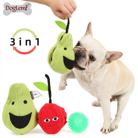 Pet chew toys Pet chew toys OEM 2-in-1 Pearl & Cherry Ball Multifunction Interactive Dog IQ Squeak Toys Pet Squeak Toy Balls