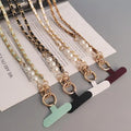 Phone Case Universal Lanyard Long Crossbody Pearl Pickup Chain Mobile Phone Lanyard Women's Long Neck and Shoulder Strap