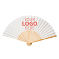 Cheap Customized Painted Angel Style Bamboo Paper Folding Hand Fans with Personalized Logo for Advertising Promotional Use