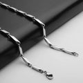 Lateefah OEM 3MM Thick Diamond Handmade square Chain Titanium Steel Stainless Steel Necklace