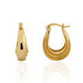 Nagosa Vintage 18k Gold Vermeil Women Jewelry 925 Sterling Silver Chunky Monte Carlo Huggie Hoop Earrings