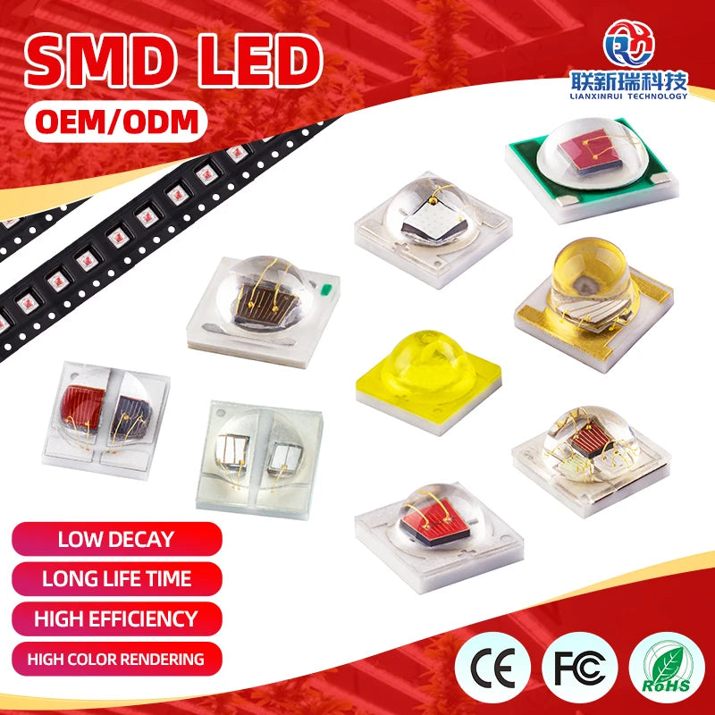 High Quality Deep Infrared SMD LED 3535 1W 2W 3W 850nm 660nm 730nm 810nm 940nm IR LED