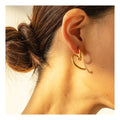 New Style Design Jewelry 18K Gold Pleated Stainless Steel Irregular Shape Long Wire Threader Ear Line Earring Jewelry for Women