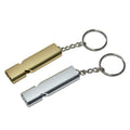 120dB Loud Double Tube Aluminum Alloy Safety Whistle Emergency Keychain for Outdoor Camping Hiking Hunting Boating Backpacking