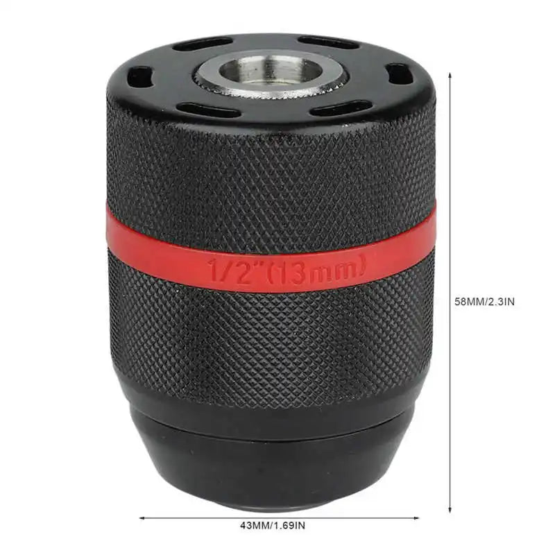 1/2-20UNF Keyless Hand Drill Chuck 2~13mm Self-Tighten Drill Bit for Multiple Purposes 1/2-20UNF Mount Step Chuck