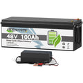 USA Stock TCBWorth 48V 100Ah Lithium LiFePO4 Battery with 100A Smart BMS Lithium Iron Phosphate Battery  51.2v 100Ah