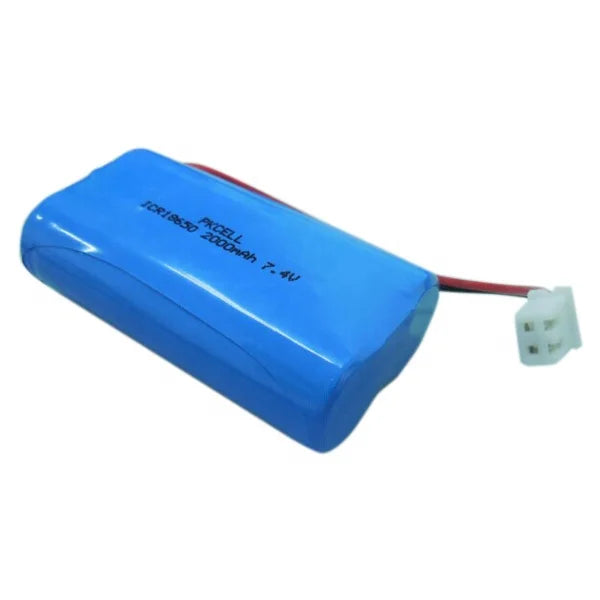 High Power Flash Light Battery 1S2P 2S1P 7.4V 3.7v Li-ion  4400mah  18650 Rechargeable Lithium Ion Battery Pack for Gas Detector