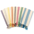 Wholesale Bulk 100% Cotton Striped Hammam Turkish Towels Tassels Custom Quick Dry Sand-Free Embroidery Portable Gym Everyday