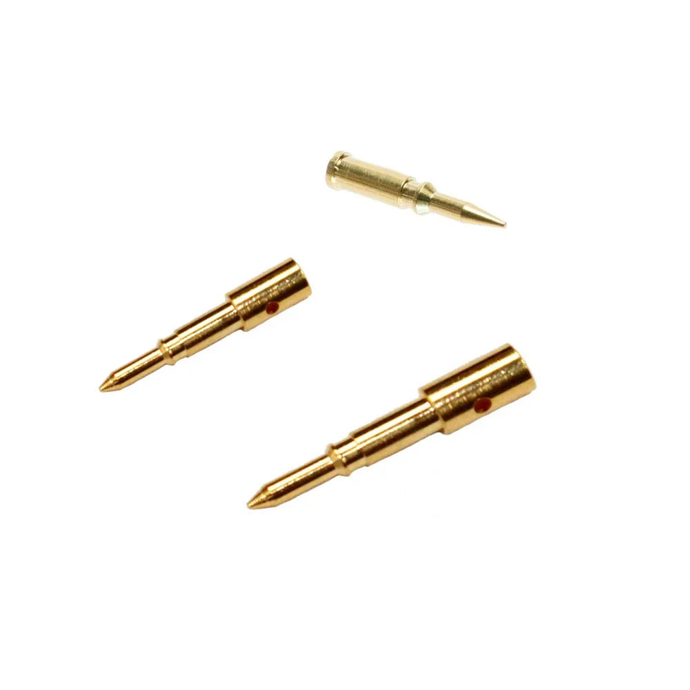 Custom Gold Plating Male Crimping 6 Pin Connector Terminal Electrical Brass Plug Pin