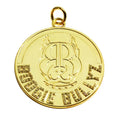 Round Metal Pendant Engraved logo Diamond Necklace Charm Pendant for Bracelet Charms