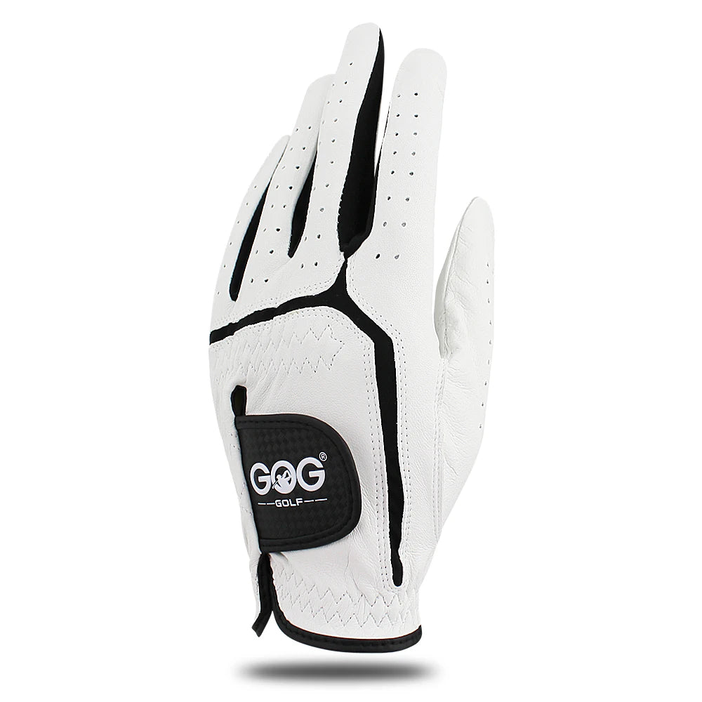 Golf Gloves Custom Logo Genuine Cabretta Leather Breathable Left/Right LH/RH Hand Non-Slip Men Golf Glove