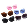2022 Fashion Trendy Ladies Sun Glasses Custom logo Rimless Vintage Sunglasses