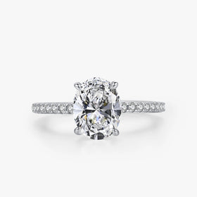 Ailmay Fashion 925 Sterling Silver Oval 5A Cubic Zirconia Finger Ring for Women Luxury Wedding Engagement Jewelry Gift