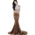 Elegant Birthday Party Velvet Rhinestone Trailing Dress Women Live House Stage Dinner Long Gown Lady Mermaid Prom Evening Dress
