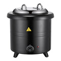 YITIAN Commercial Stainless 13L Soup Insulated Warmer Pot Container Black Straight Electric Heating Pot