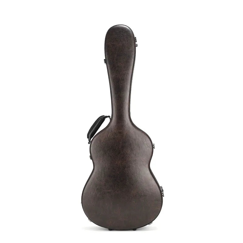 Rm Luxury Acoustic Guitar Fiberglass Case Brown Leather Anti-collision Hard Case Dustproof Classical Guitar Case