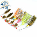 100mm 24g Bionic Artificial Freshwater Bass Swim Skirt Wobblers Spoon Snake Head Fishing Spinner Bait